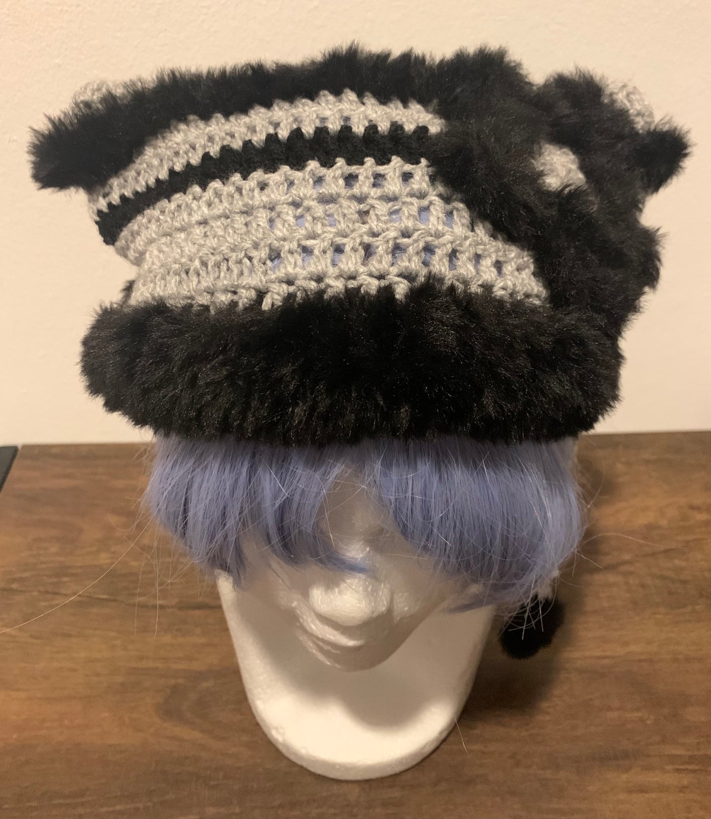 Cat beanie star faux fur